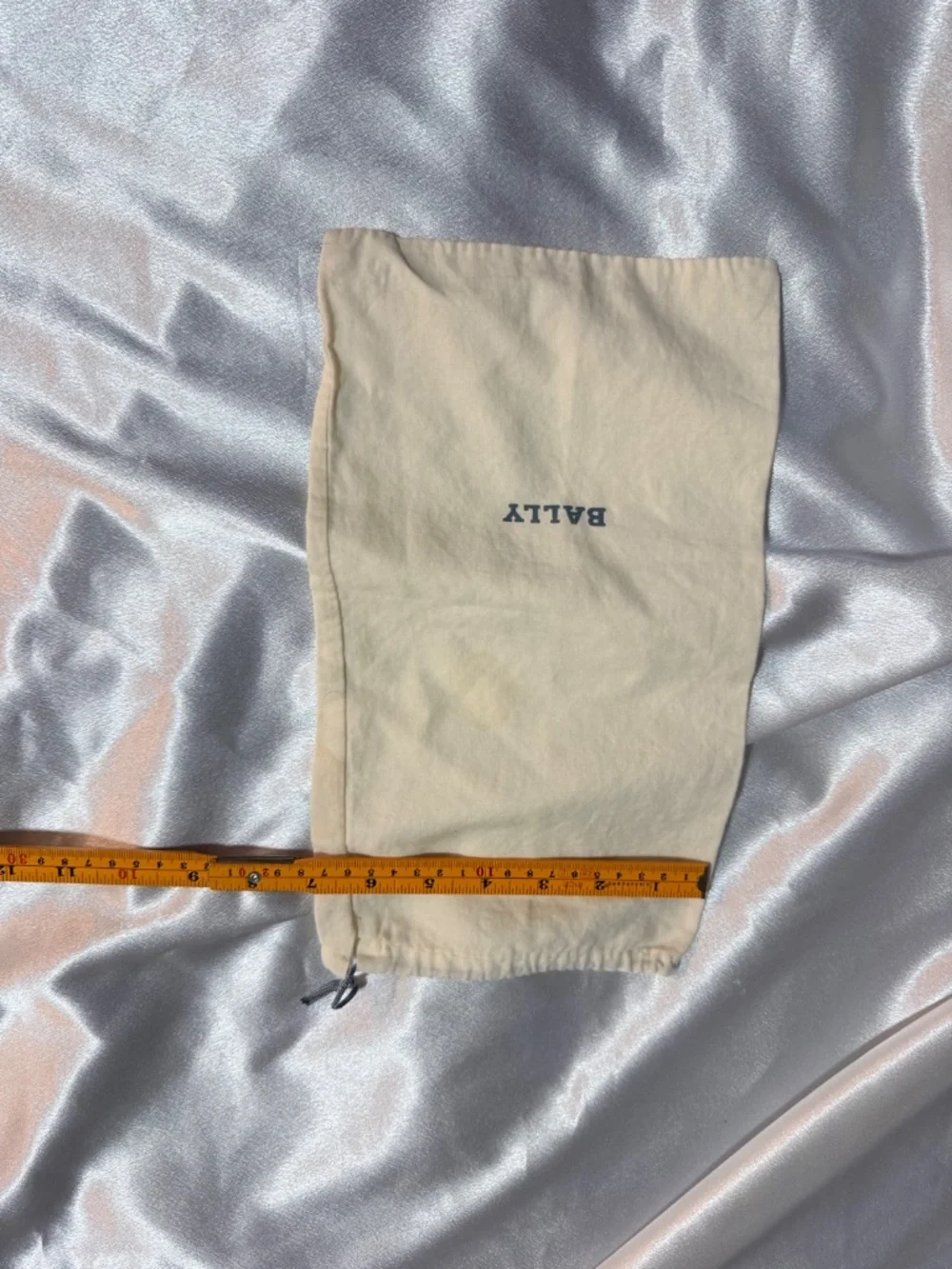 Bally Beige Cotton Drawstring Shoe Dust Bag Storage Pouch